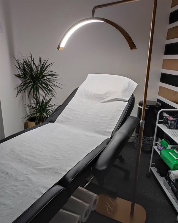 Inside the Queens Aesthetics treatment room in Chesterfield